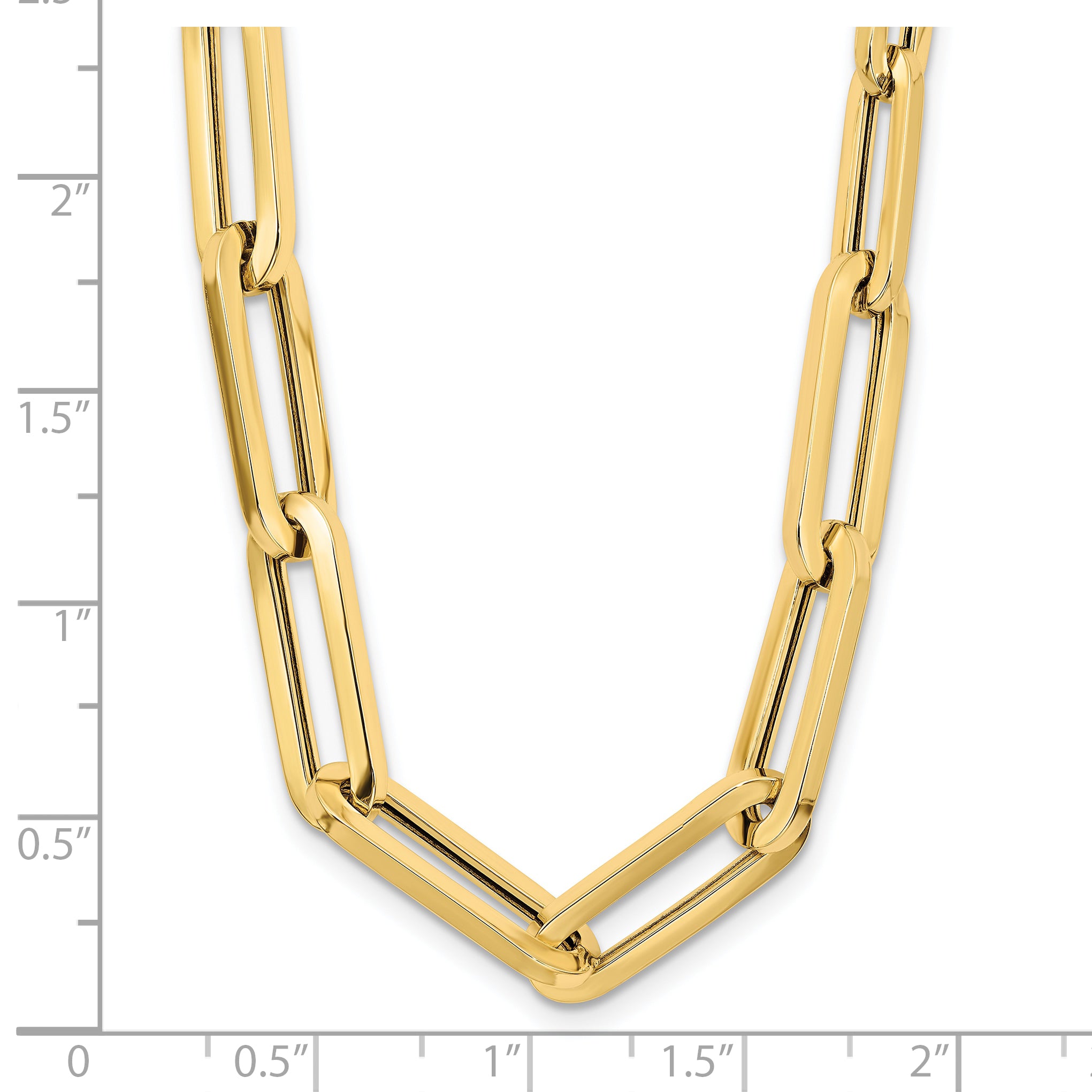 14K Polished Fancy Link Necklace