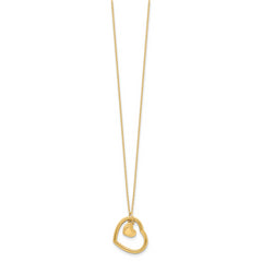 14K Polished Heart Pendant Necklace