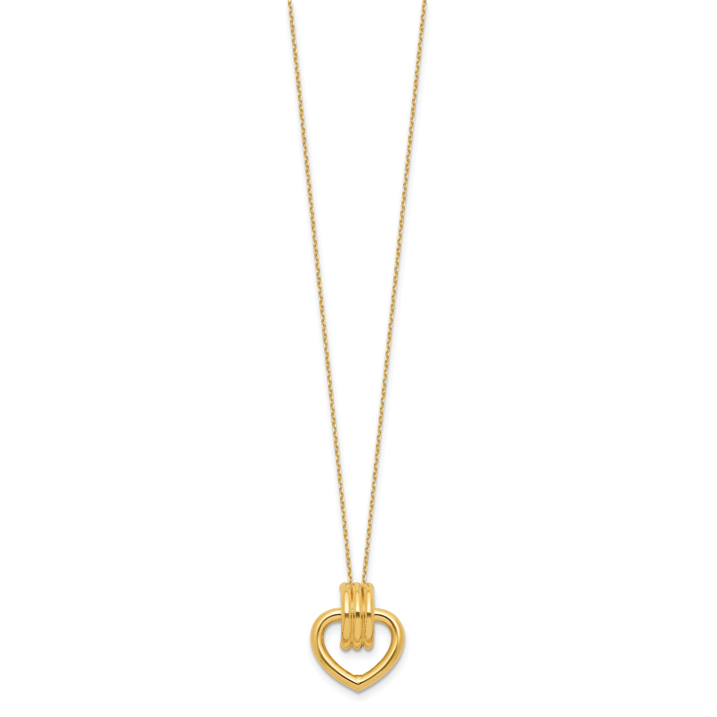 14K Polished Heart Necklace