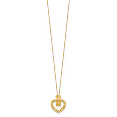 14K Polished Heart Necklace