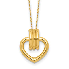 14K Polished Heart Necklace