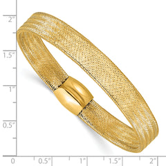 14K Mesh Slip-on Stretch Bracelet