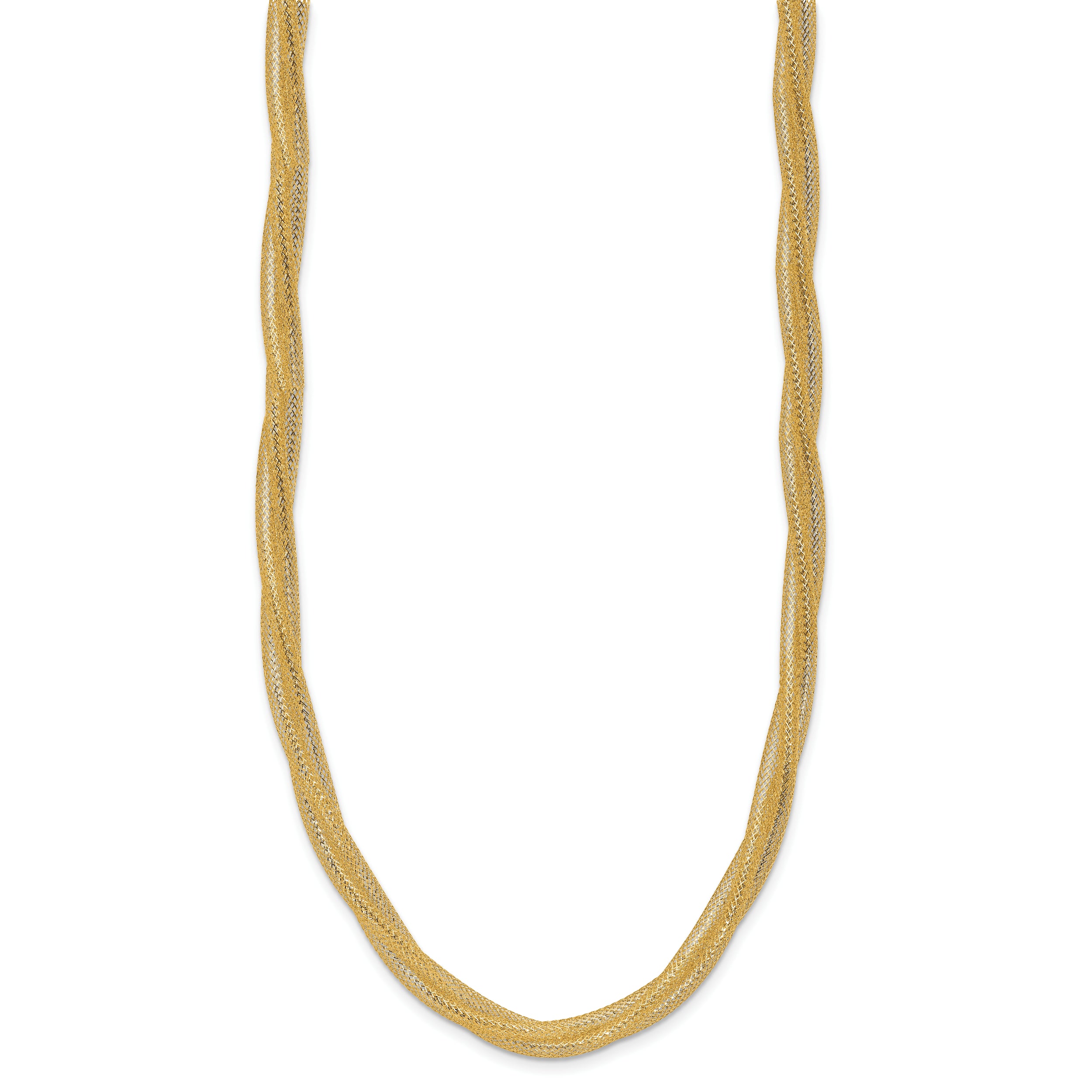 14K Mesh Twist Stretch Necklace