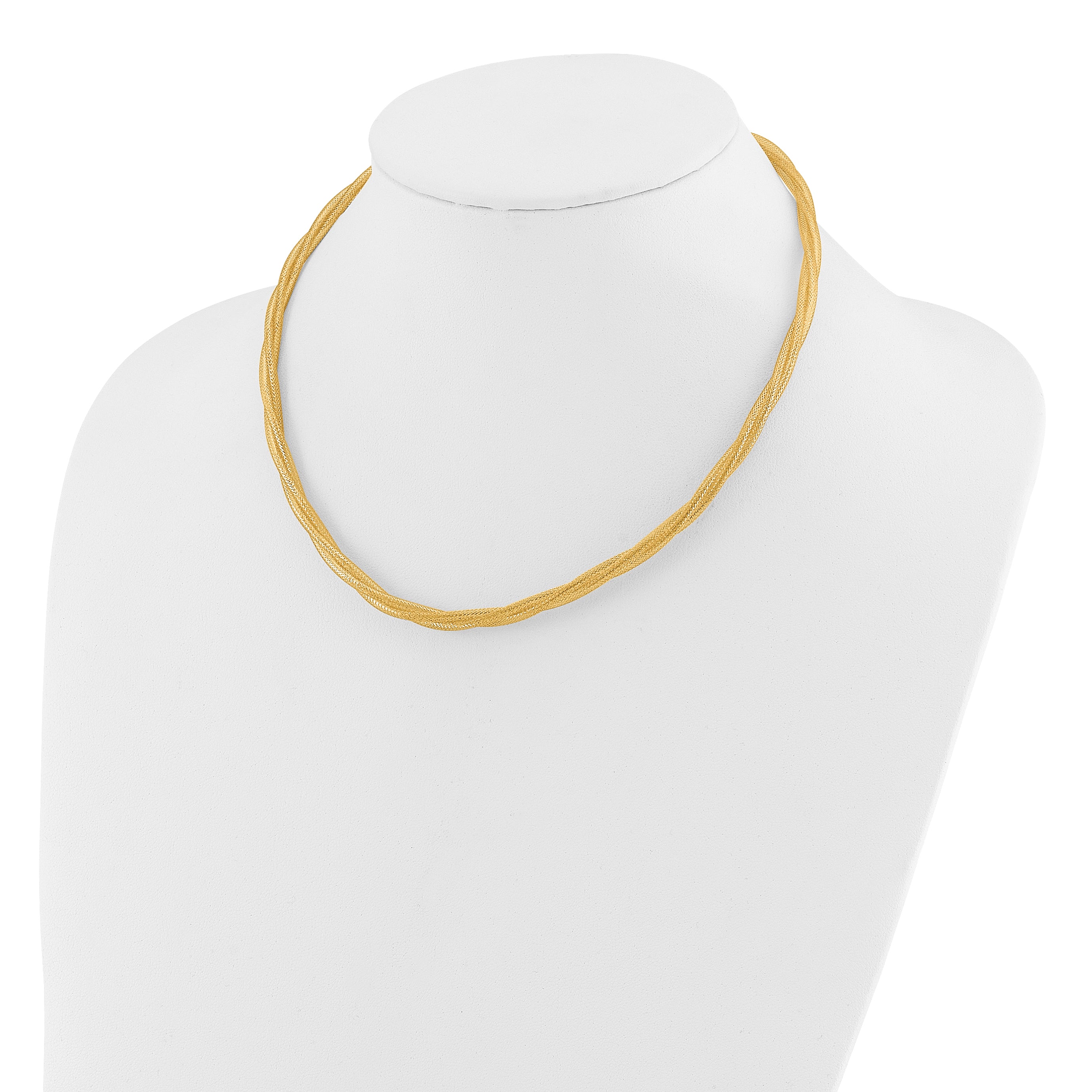 14K Mesh Twist Stretch Necklace