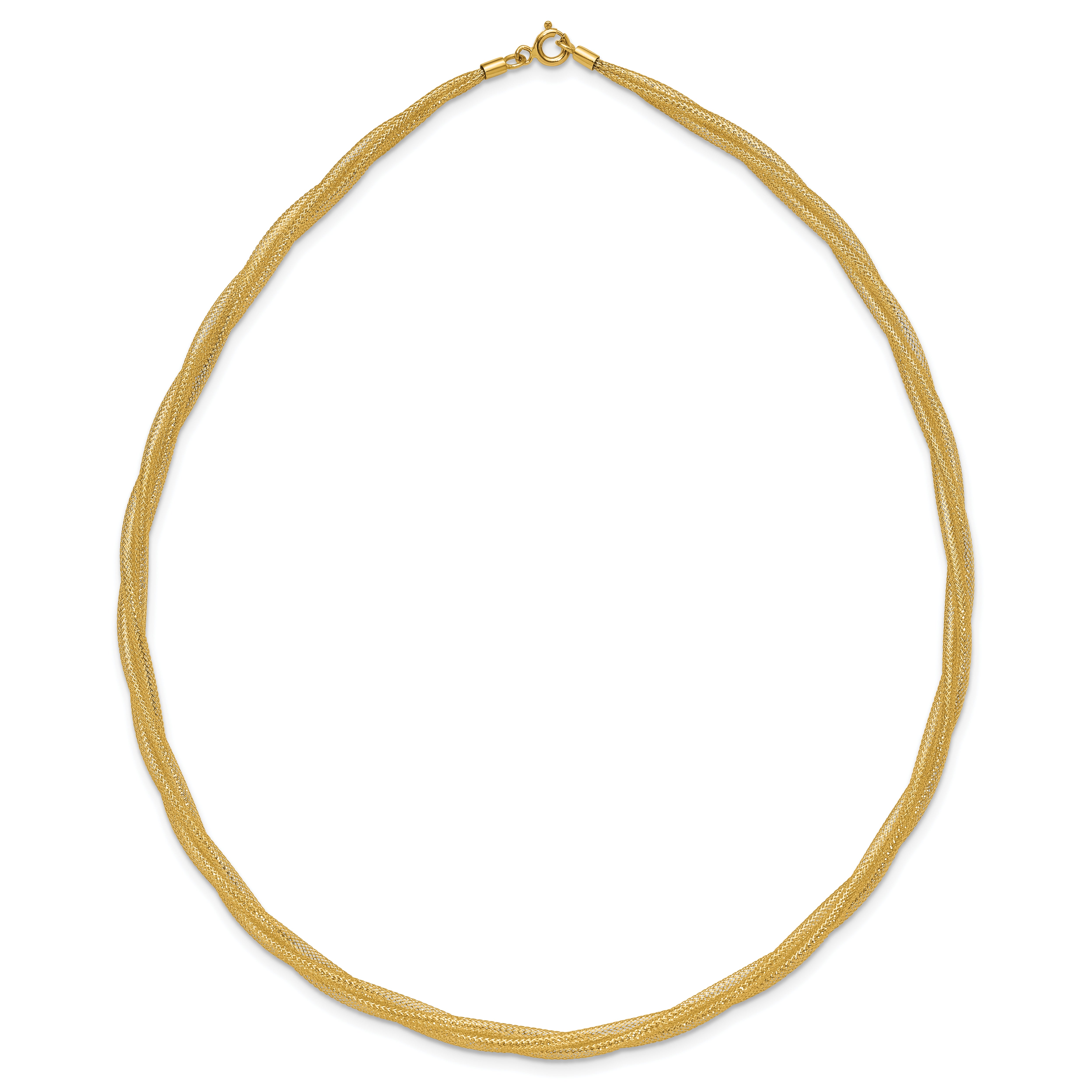 14K Mesh Twist Stretch Necklace