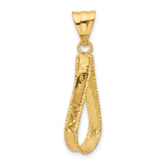 14K Polished and Diamond-cut Pendant