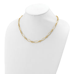 14K Polished Fancy Link 19in Necklace