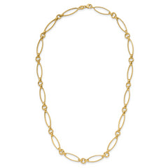 14K Polished Fancy Link 19in Necklace
