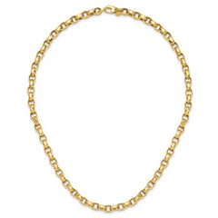 14K Polished Fancy Link Necklace