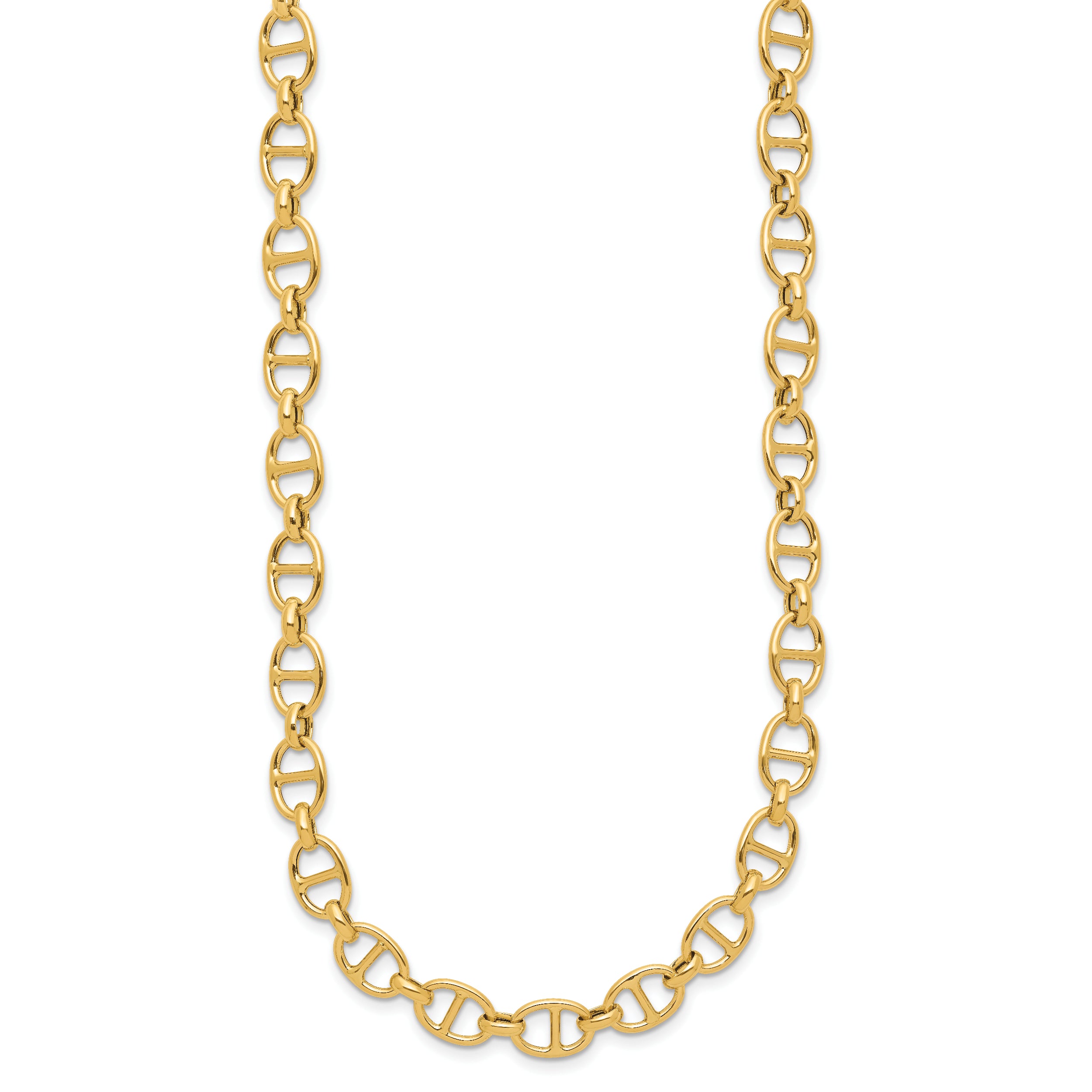 14K Polished Fancy Link Necklace
