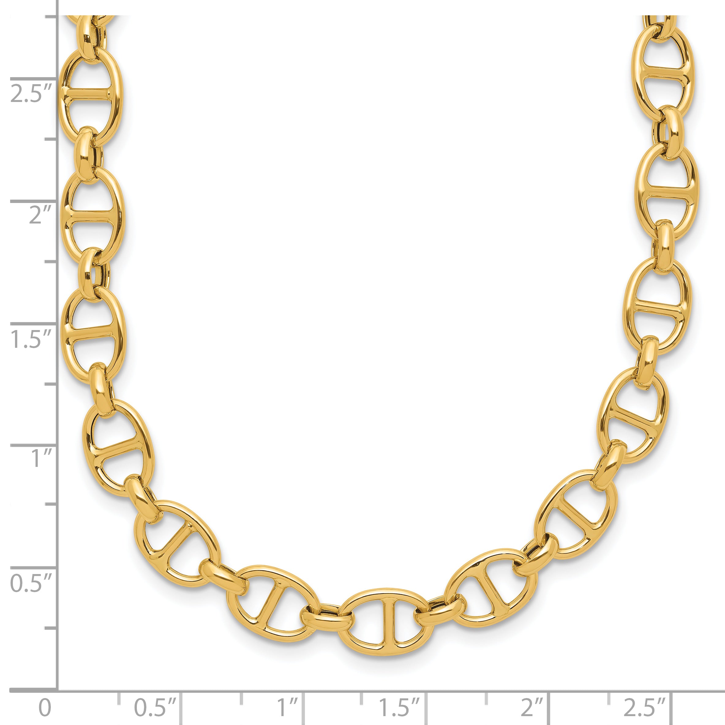 14K Polished Fancy Link Necklace