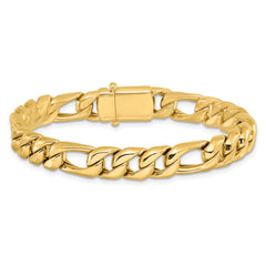 14K Polished Fancy Figaro Link Bracelet