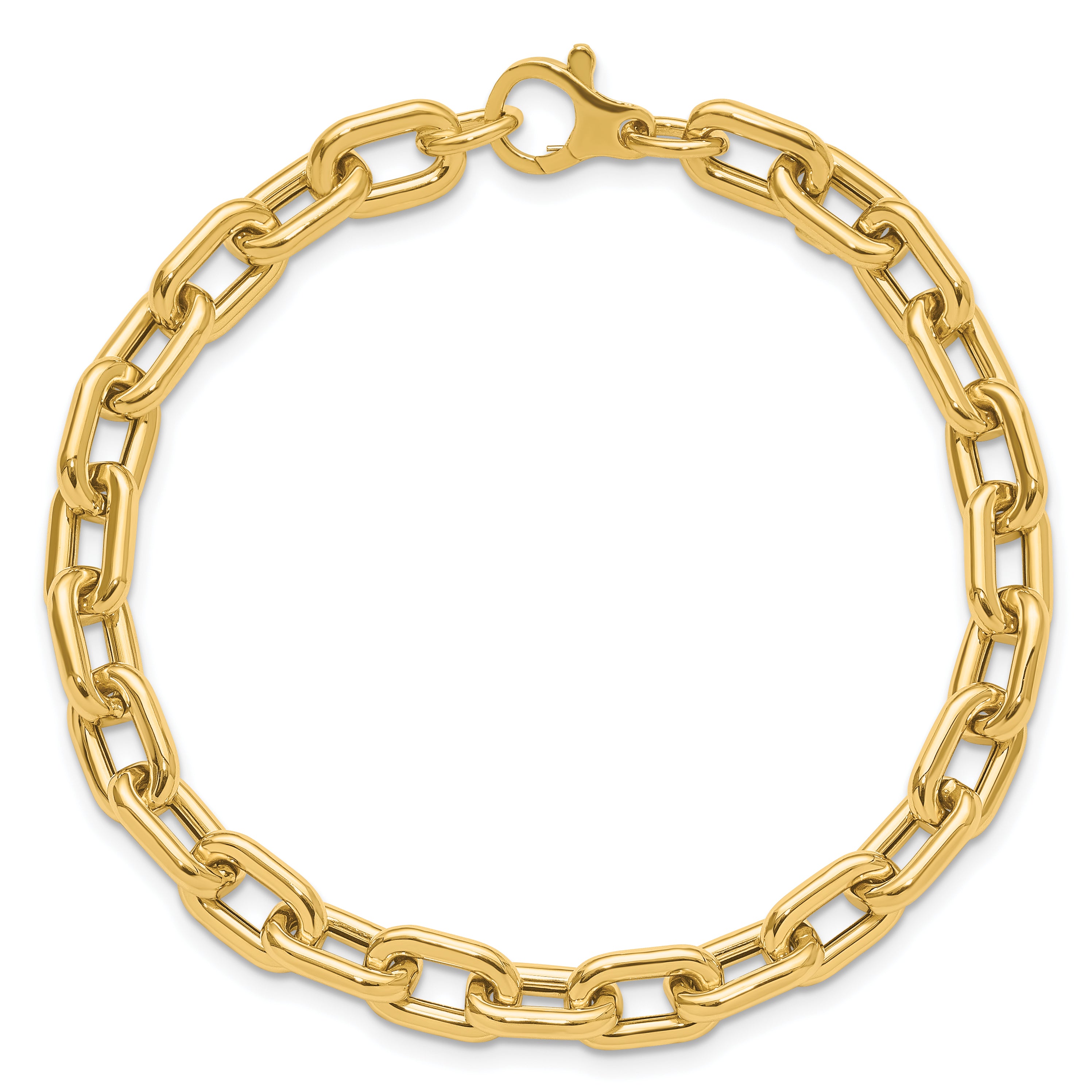 14K Polished Fancy Link Bracelet