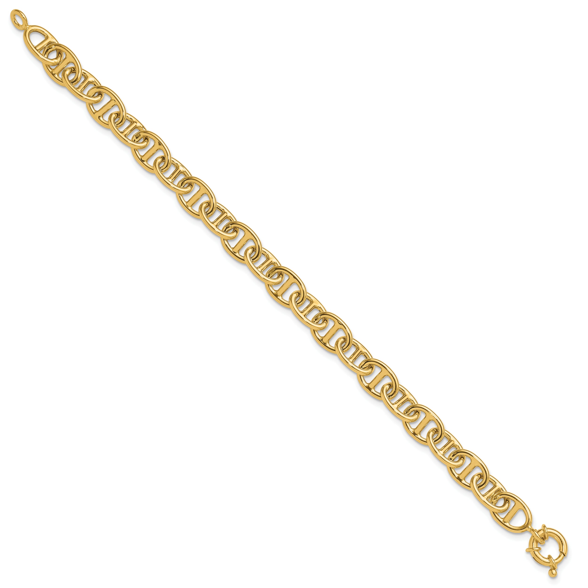 14K Polished Fancy Link Bracelet