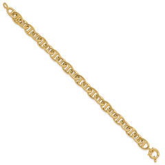 14K Polished Fancy Link Bracelet