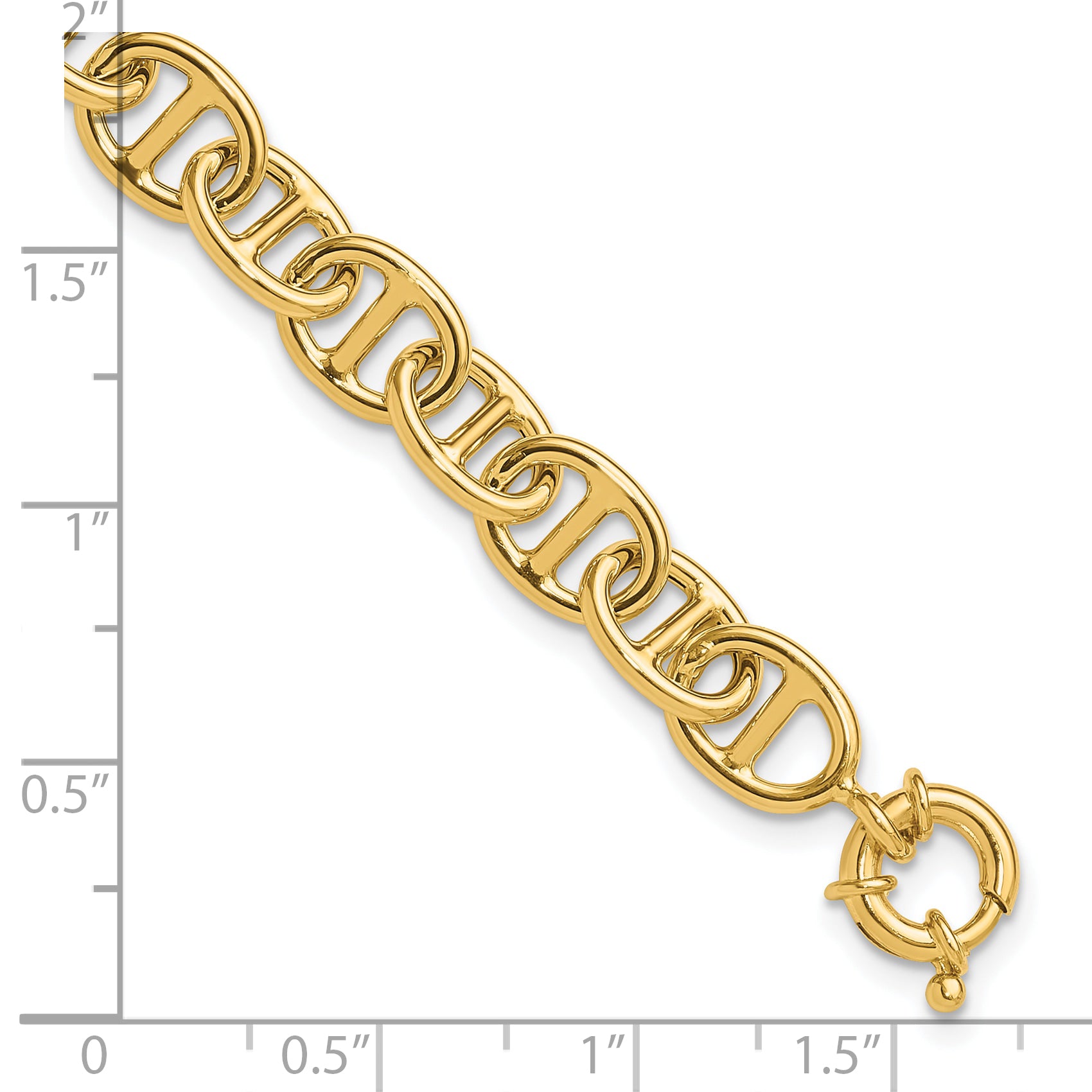 14K Polished Fancy Link Bracelet