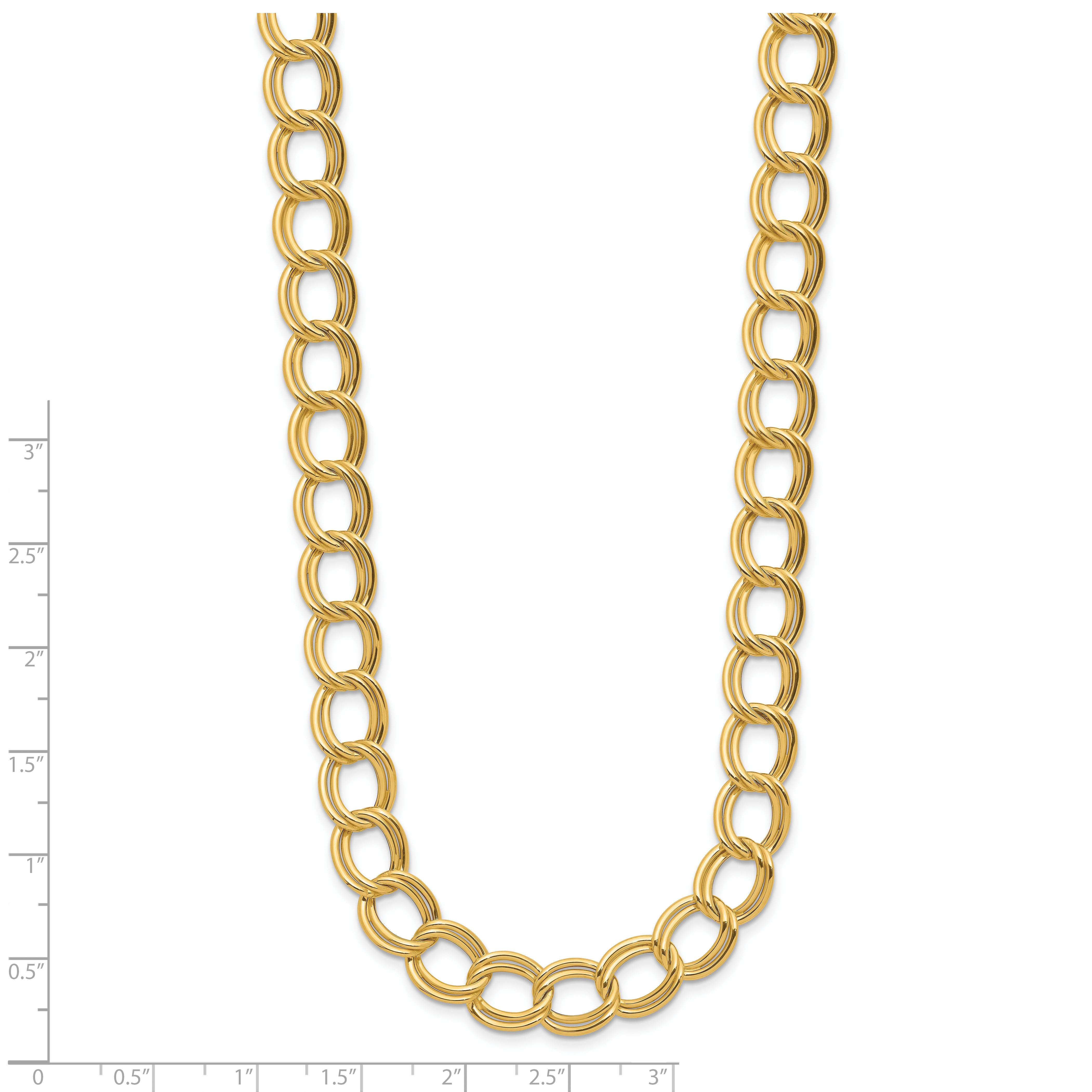 14K Polished Fancy Link Necklace