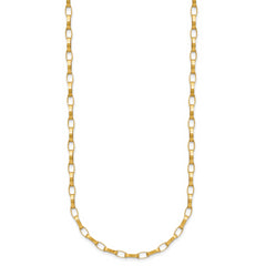 14K Polished Fancy Link with .5in ext. Necklace