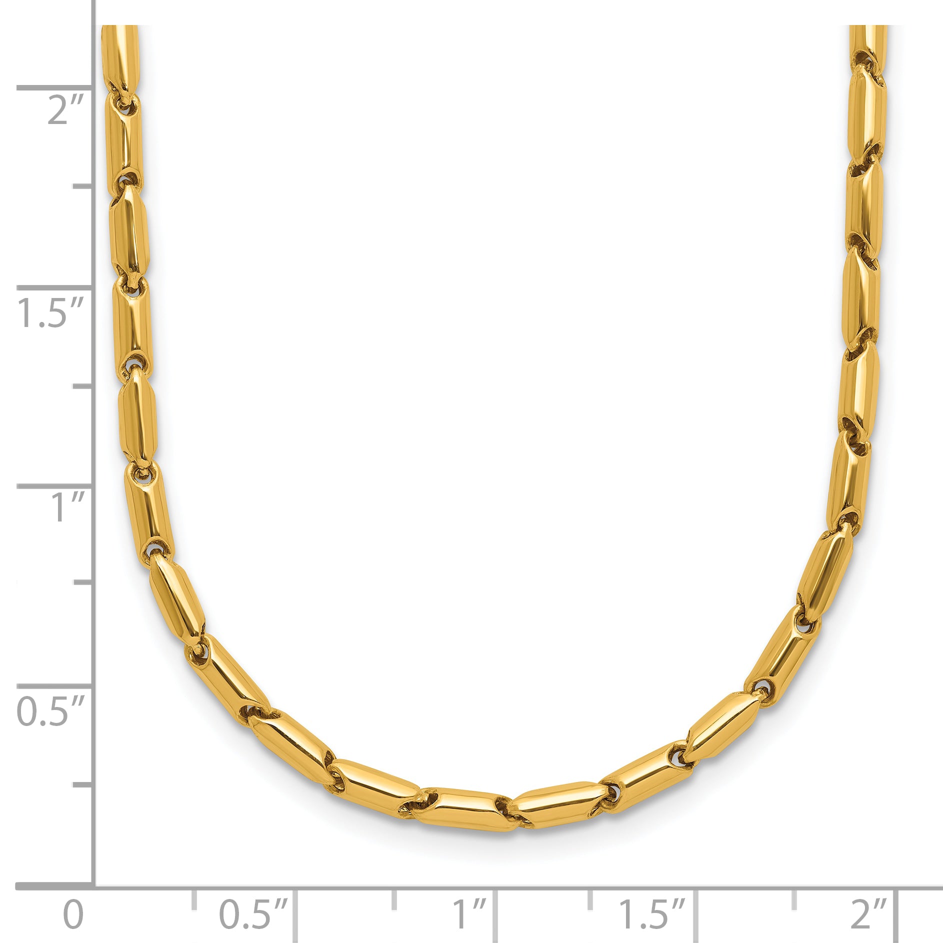 14K Polished Fancy Link Necklace