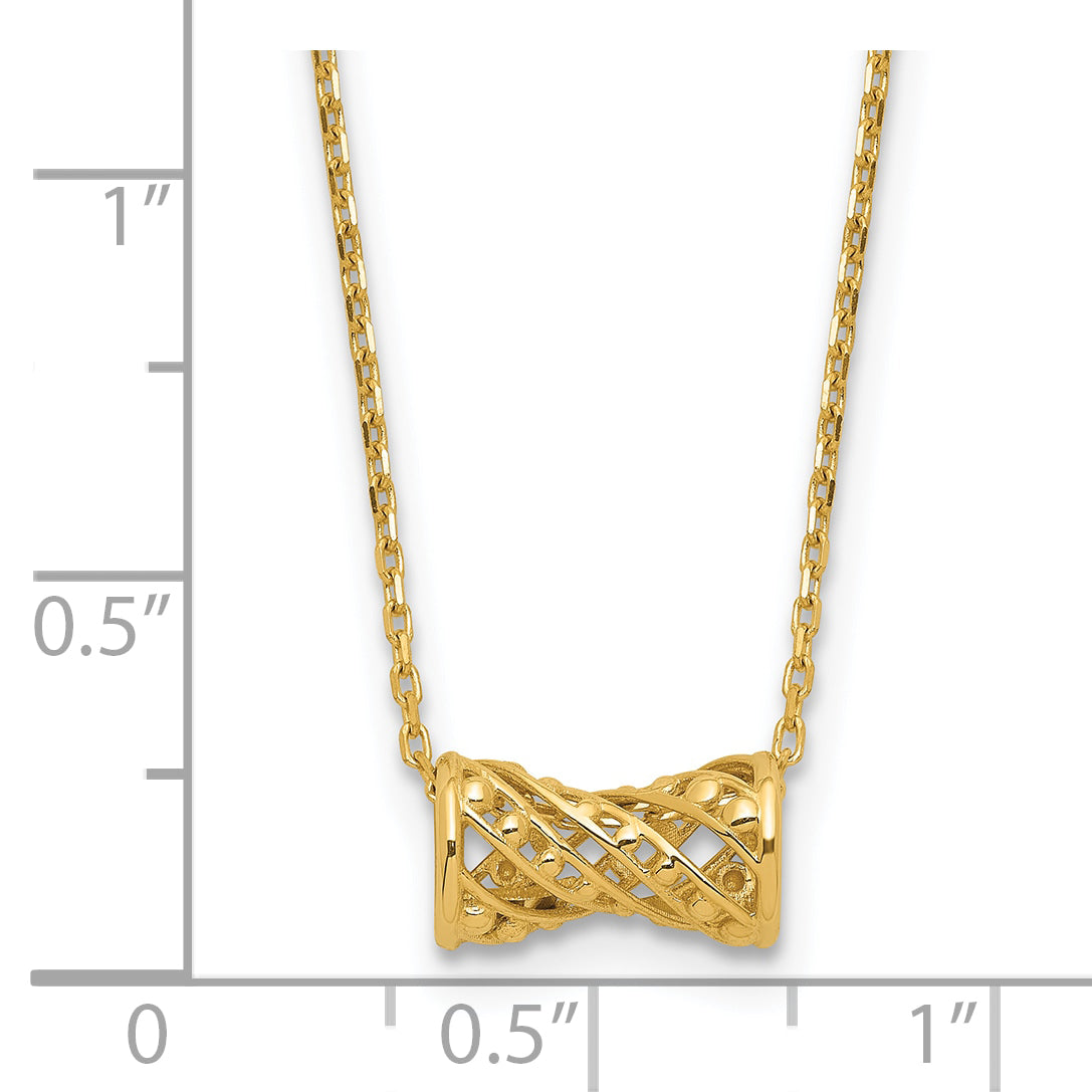 14K Polished Fancy Necklace