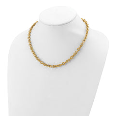 14K Polished Fancy Link Necklace