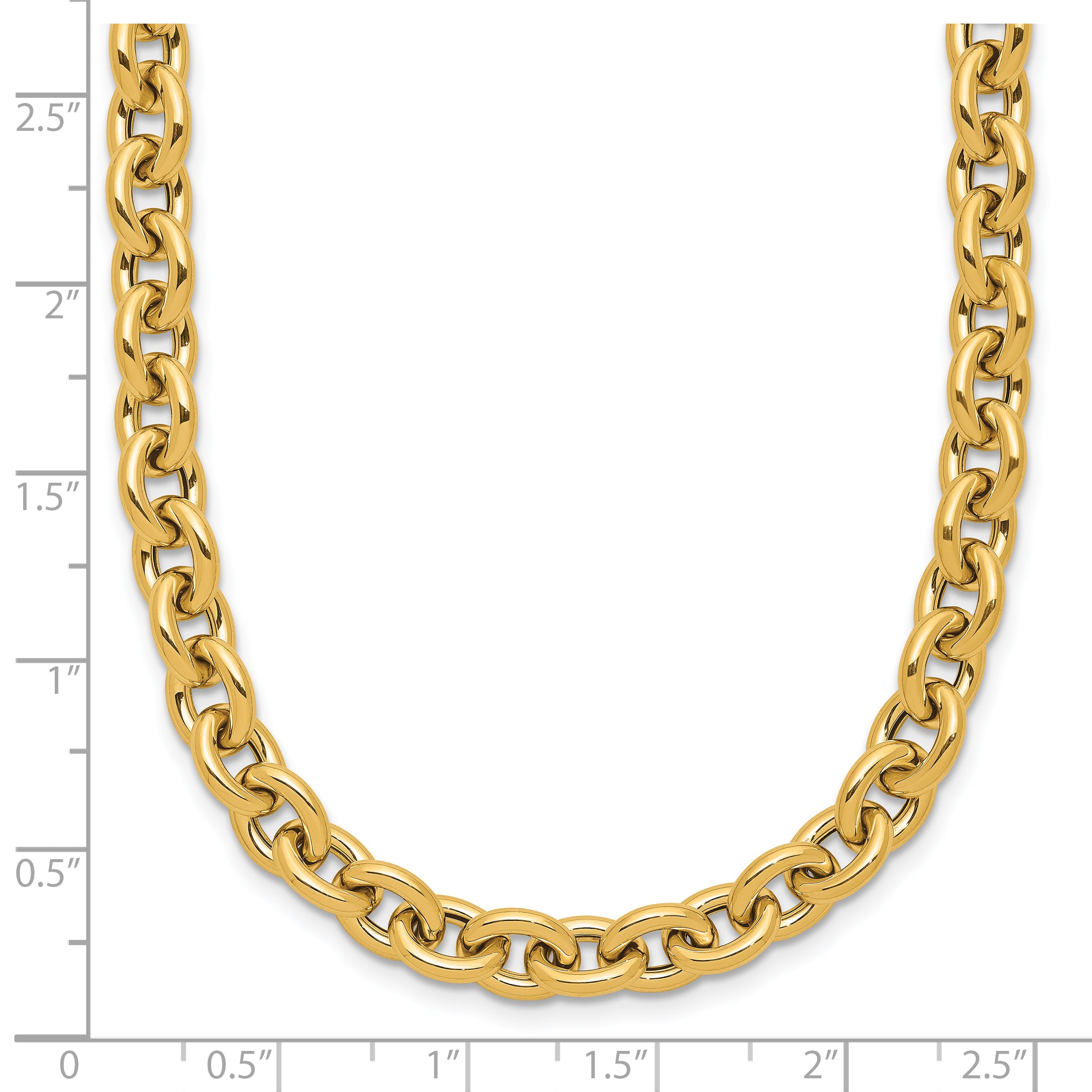 14K Polished Fancy Link Necklace