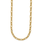 14K Polished & Textured Fancy Link Necklace
