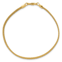 14K Polished Woven Dome Bracelet