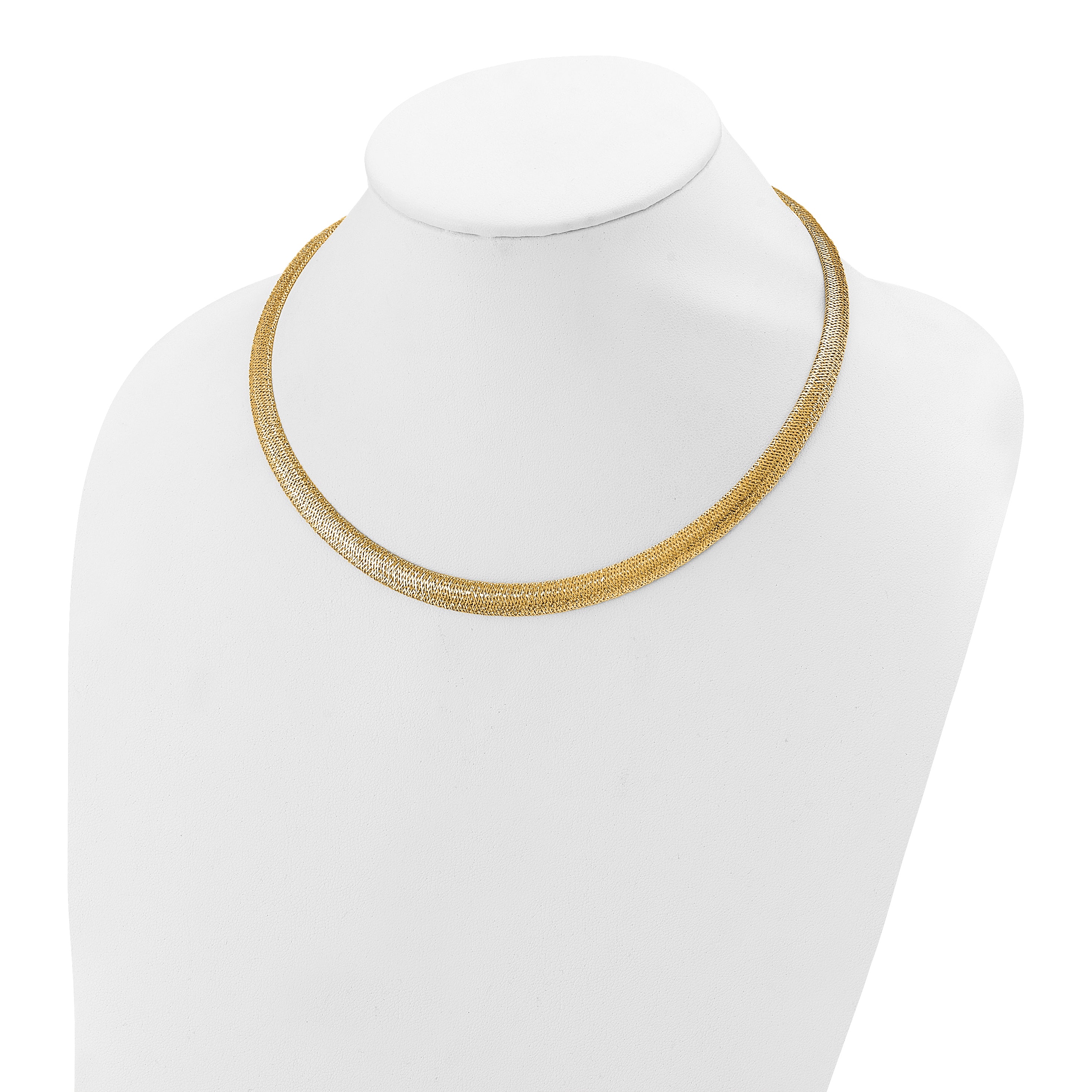 14K Polished Woven Dome Necklace