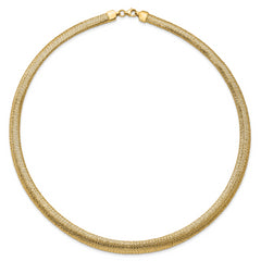 14K Polished Woven Dome Necklace