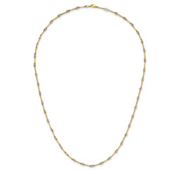 14K Two-Tone Polished Fancy Link Necklace