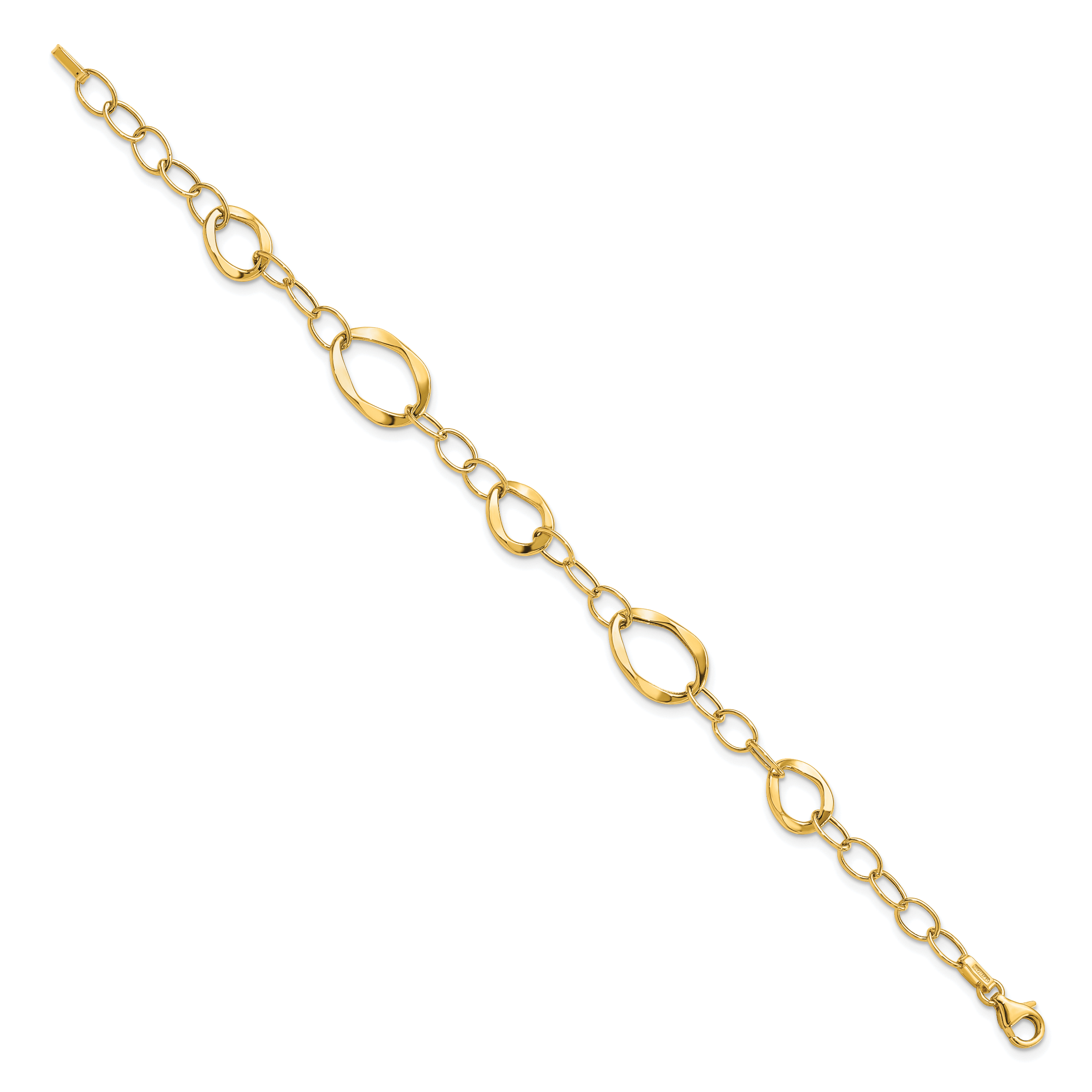 14K Polished Fancy Link Bracelet Secondary image