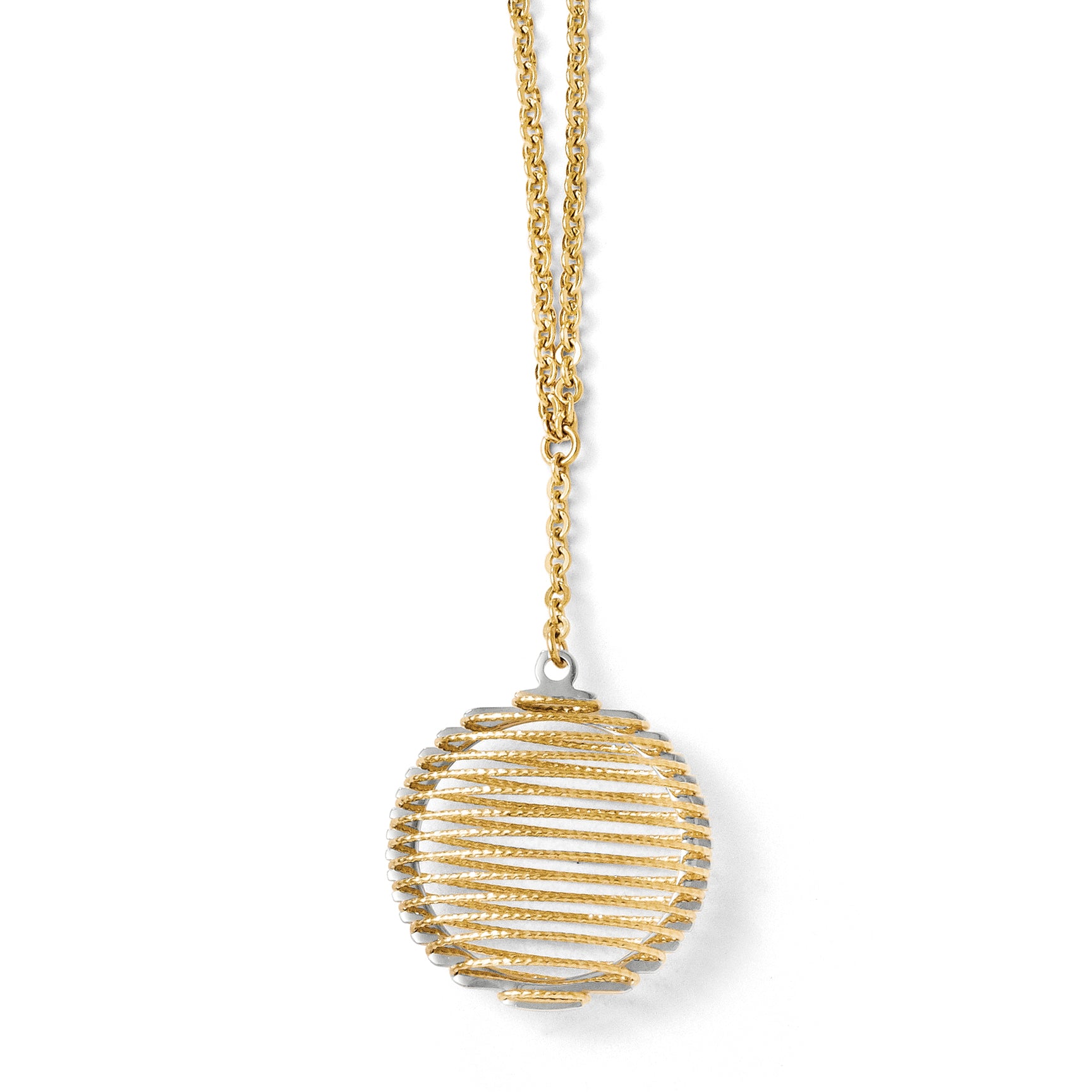 14k Two-tone Wire Wrapped Necklace Main image