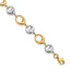 14K Two-tone Polished Link Bracelet