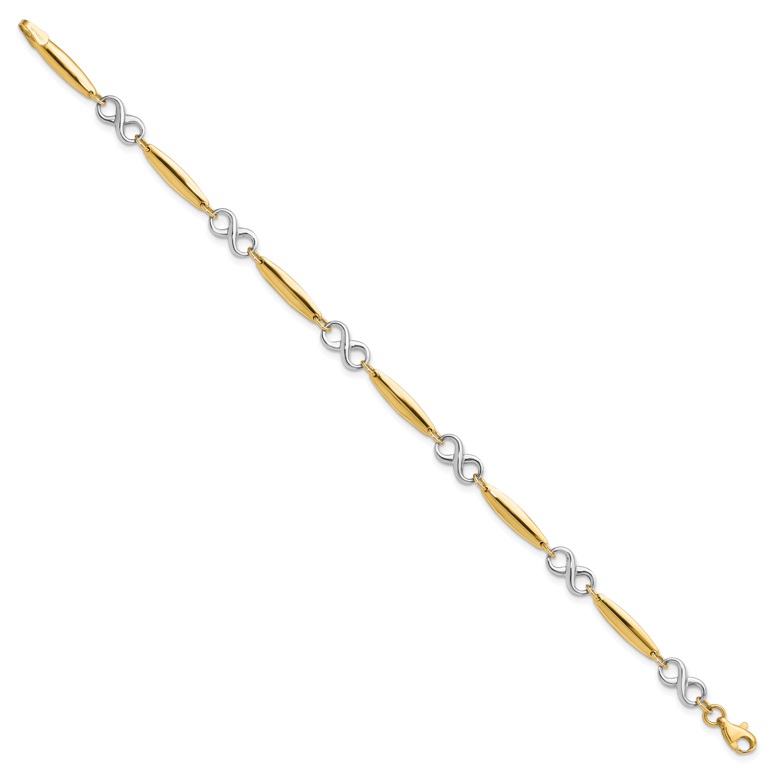 14K Two-tone Polished Bracelet Secondary image
