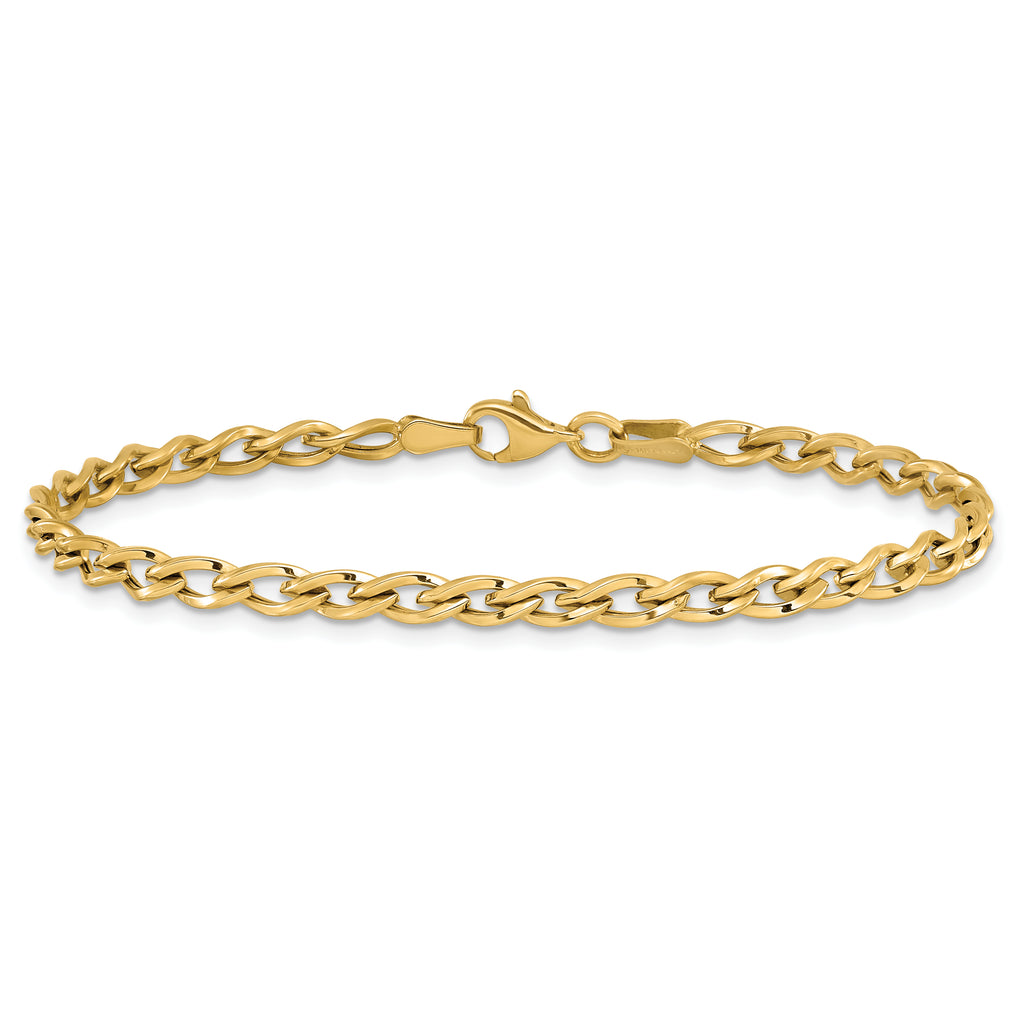 14K Polished Link Bracelet