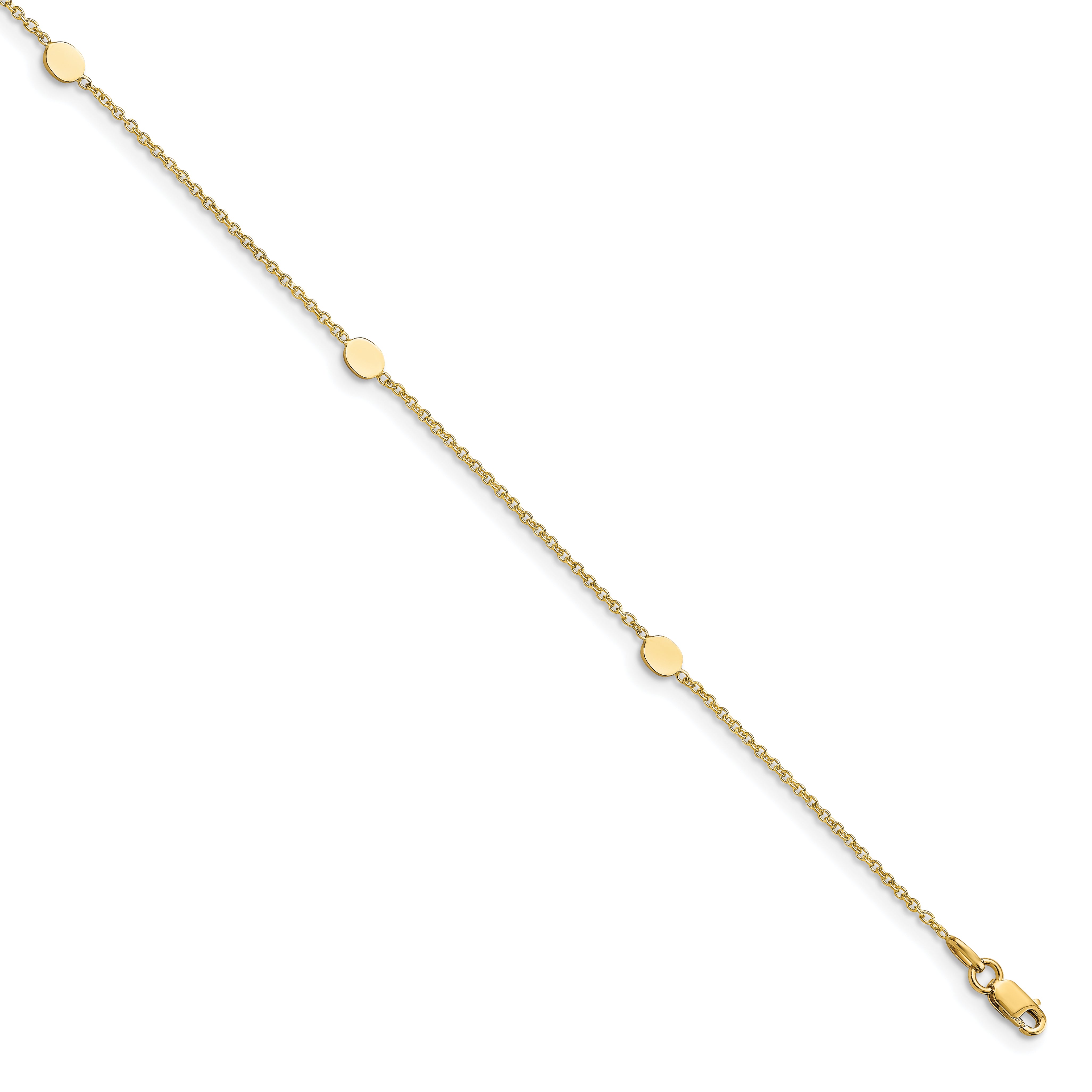 14K Polished  w/1in ext. Anklet Main image