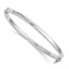 14K White Gold Polished Hinged Bangle