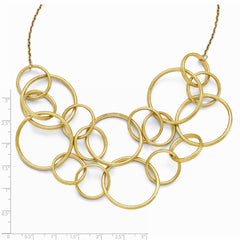 Leslie's 14K Yellow Gold Scratch Finish Round Multi Strand Necklace