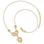 Leslie's 14K Yellow Gold Beaded Necklace with Polished Brushed Finish