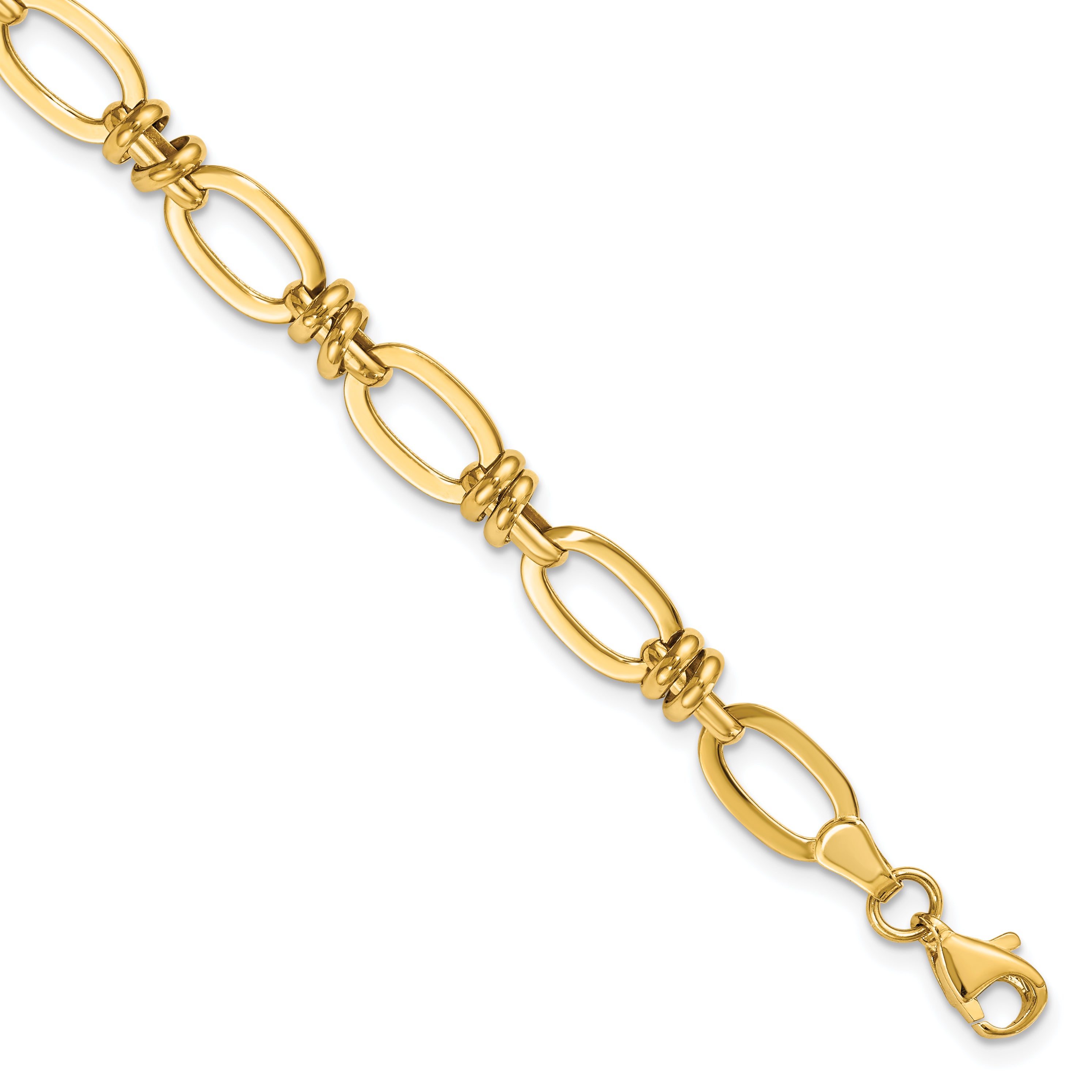 14K Polished Fancy Link Bracelet Main image