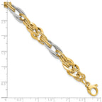 14K Yellow and White Gold Polished D/C Bracelet