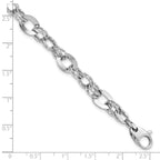 14K White Gold Polished D/C Bracelet