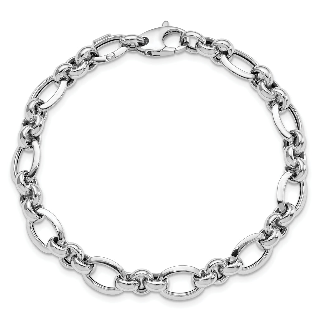 14K White Gold Polished Bracelet