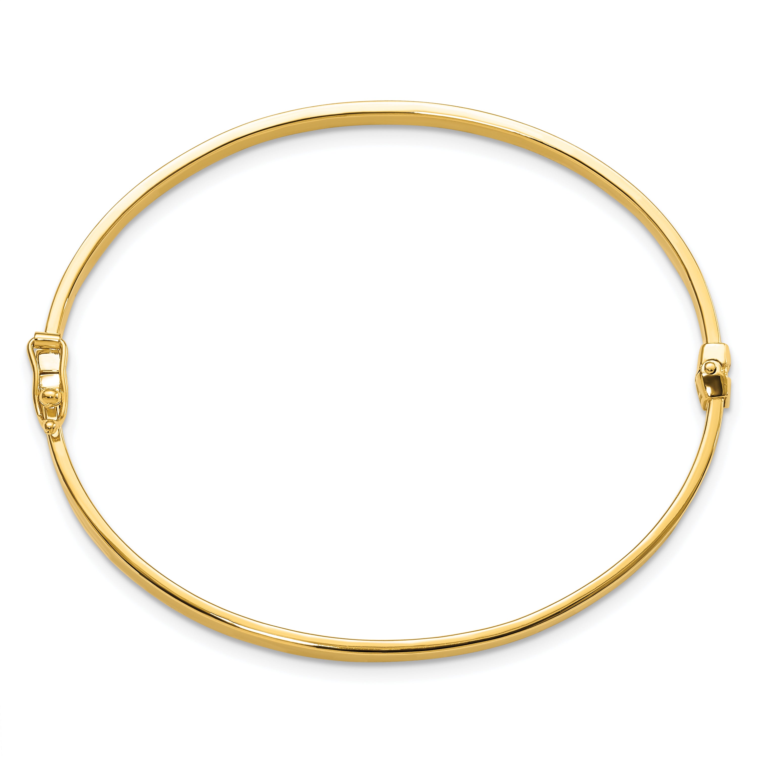 14K Polished Hinged Bangle Secondary image