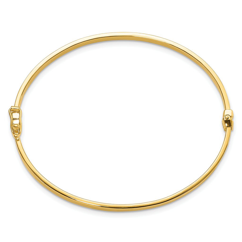 14K Polished Hinged Bangle