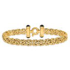 14K Polished Fancy Link with Black Onyx Bracelet
