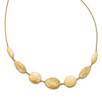 Leslie's 14K Yellow Gold Polished Fancy Necklace with Diamond-Cut Elegance