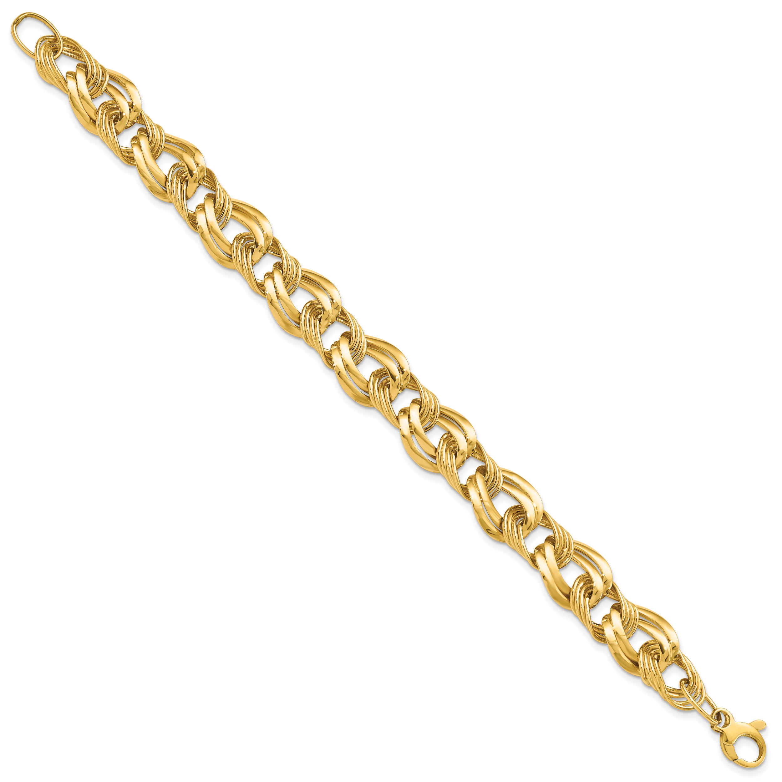14K Polished Fancy Link Bracelet