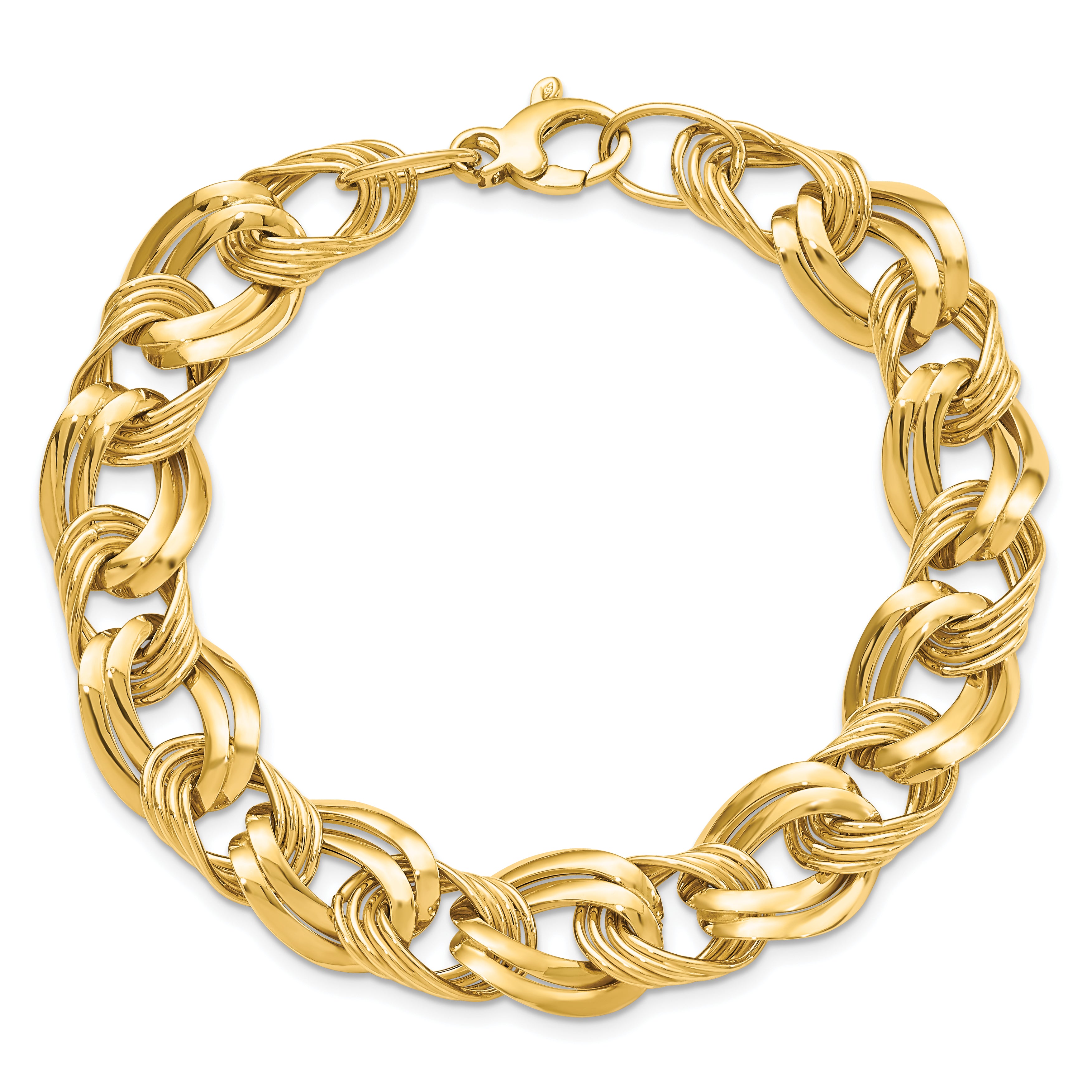 14K Polished Fancy Link Bracelet